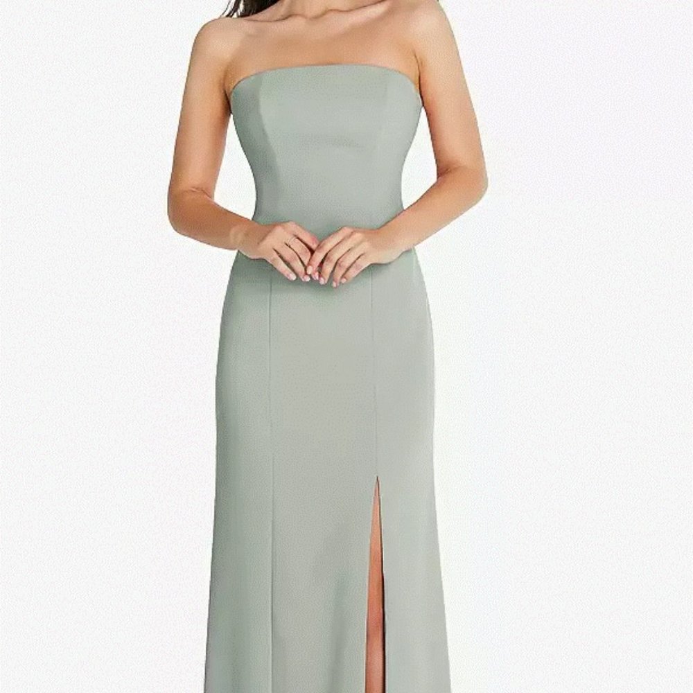 Thread TH089..Strapless Scoop Back Maxi Dress with Front Slit..Willow..Size XXS